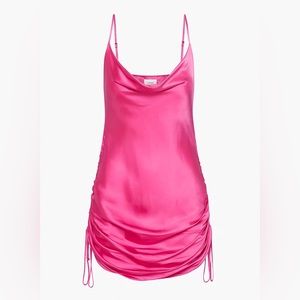 Wilfred Only Ruched Slip Dress - Electron Fuchsia (Floral)